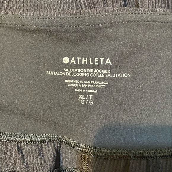 Athleta Salutation Rib Jogger Black Size XL Tall like new - Picture 7 of 7